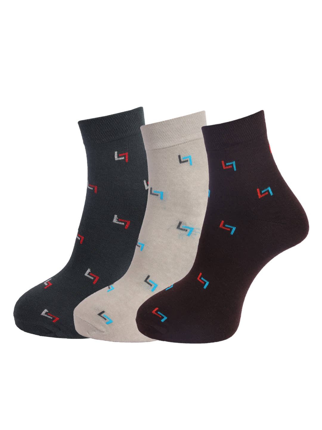 Dollar Socks Multi Casual Ankle Length Socks Pack of 3 - Socks | Buy online on ZillyBuy