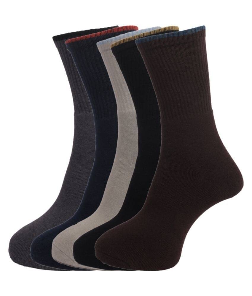     			Dollar Socks Multi Casual Full Length Socks Pack of 5