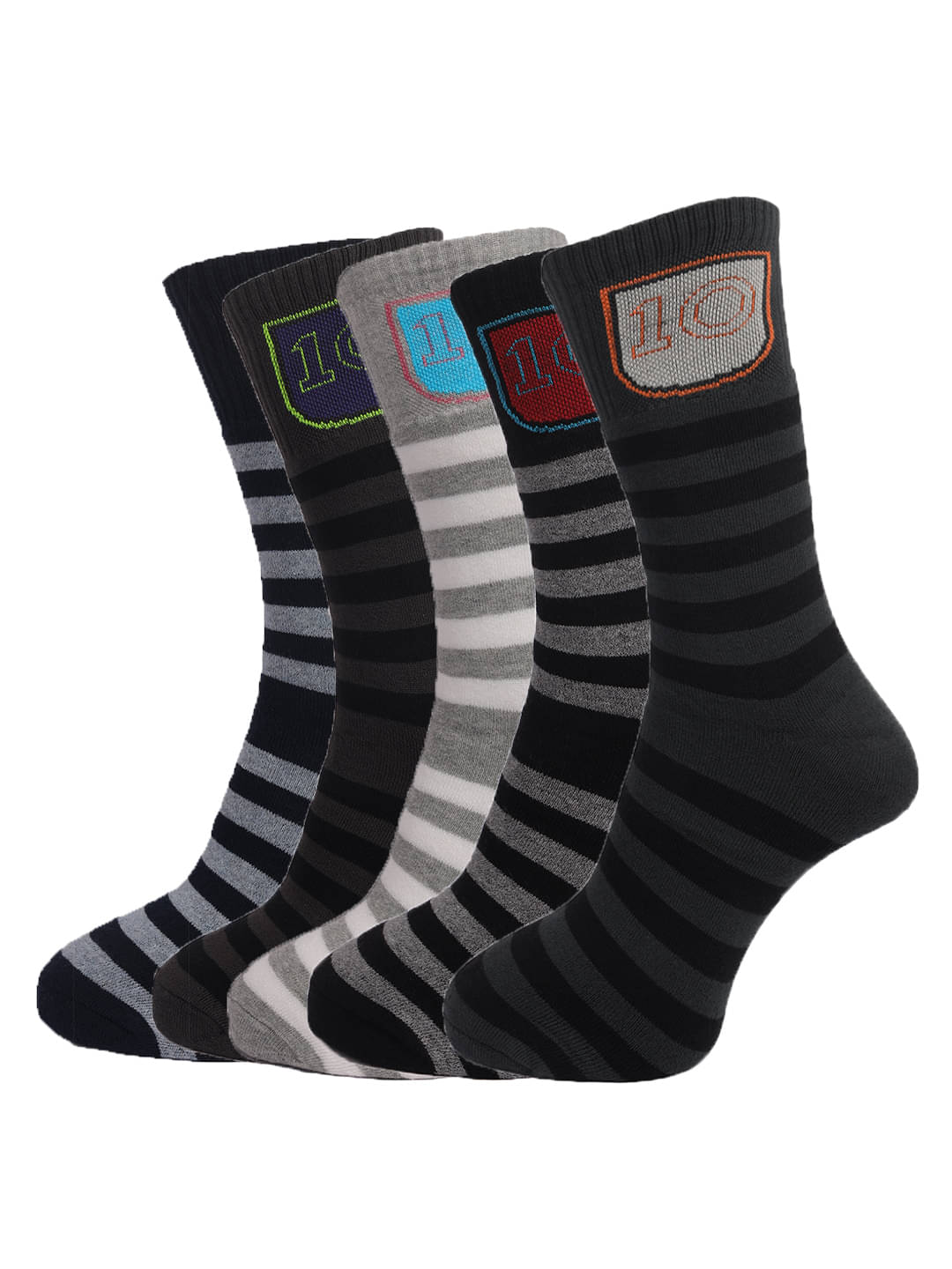 Dollar Socks Multi Casual Full Length Socks Pack of 5     			Dollar Socks Multi Casual Full Length Socks Pack of 5