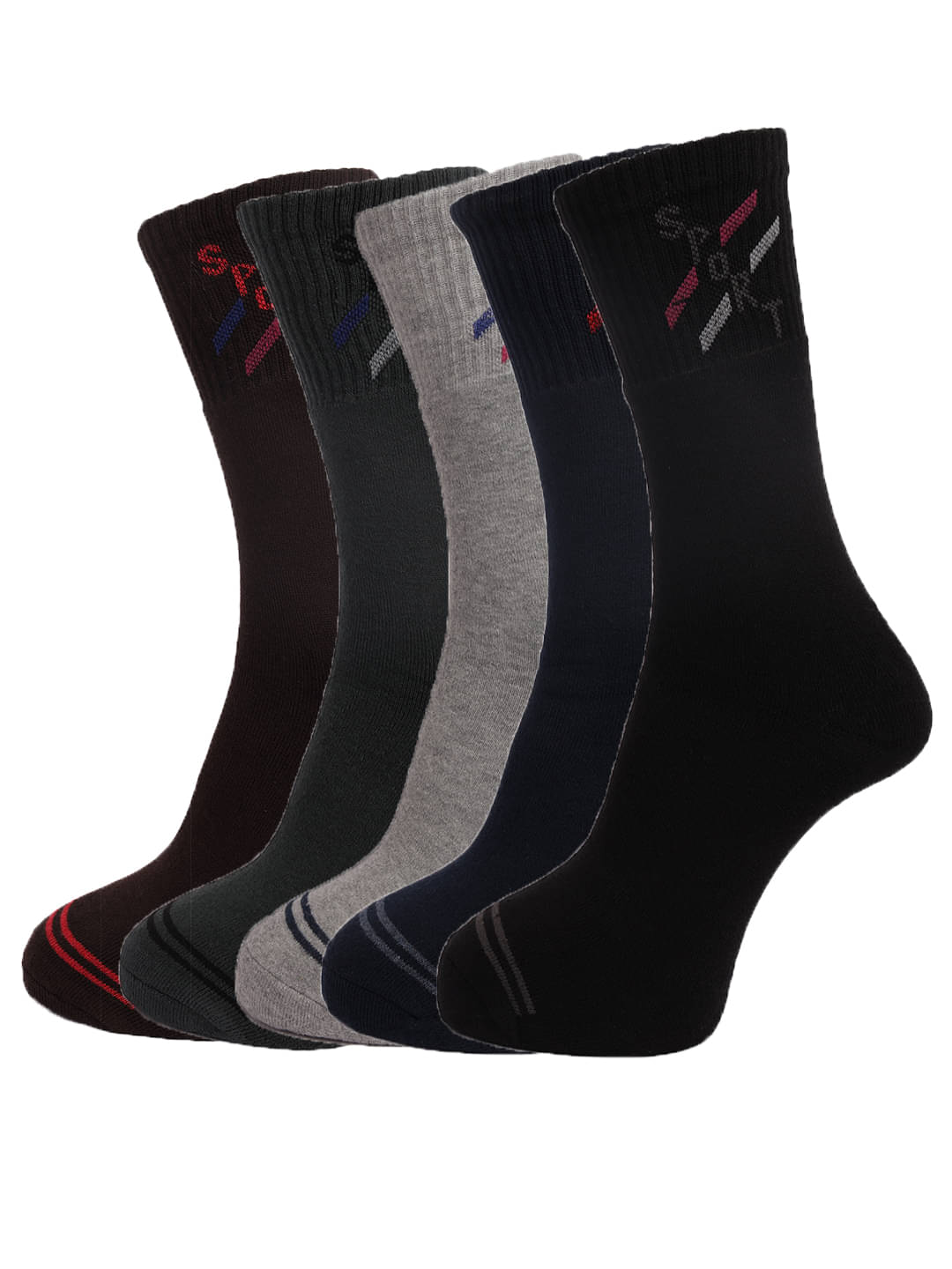     			Dollar Socks Multi Casual Full Length Socks Pack of 5