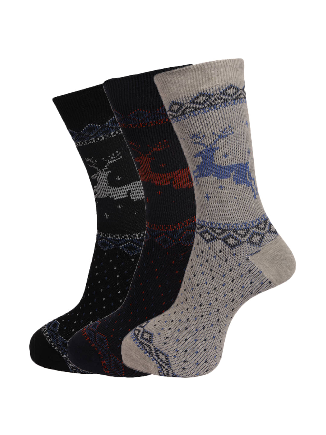 Dollar Socks Multi Casual Full Length Socks Pack of 3 Dollar Socks Multi Casual Full Length Socks Pack of 3