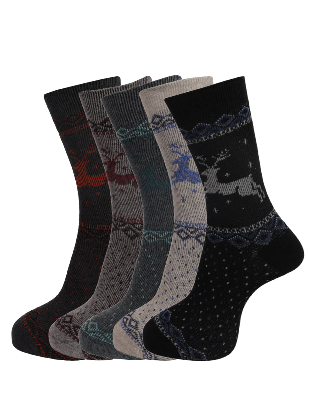     			Dollar Socks Multi Casual Full Length Socks Pack of 5