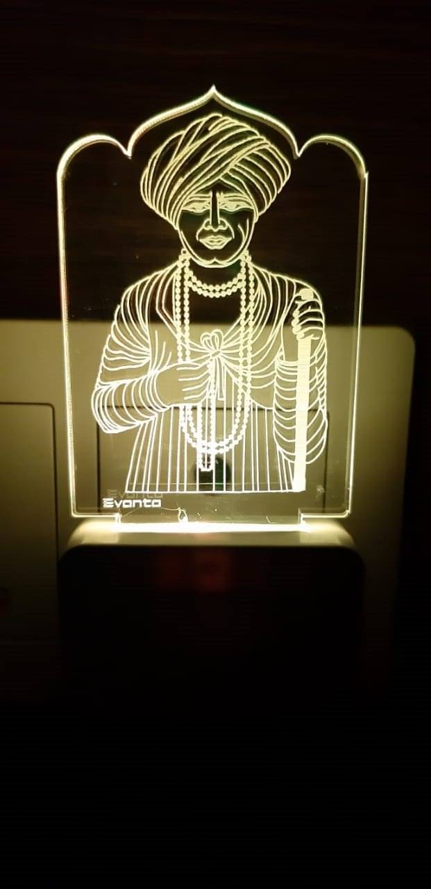     			SUPER AJANTA E043 JALARAM BAPA Night Lamp Multi - Pack of 1