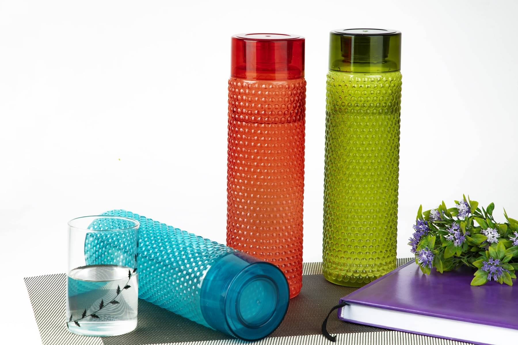     			analog kichenware School, Collage, Office Multicolour 1000 mL Plastic Water Bottle set of 3