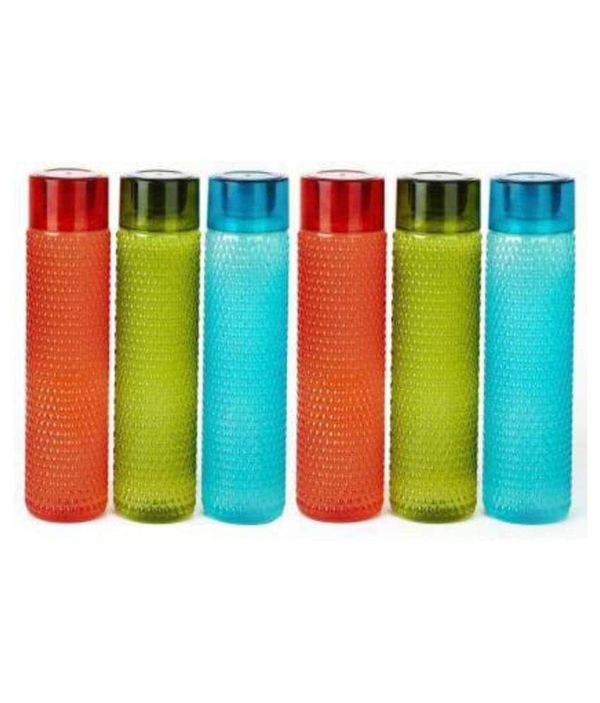     			analog kichenware School, Collage, Office Multicolour 1000 mL Plastic Water Bottle set of 6