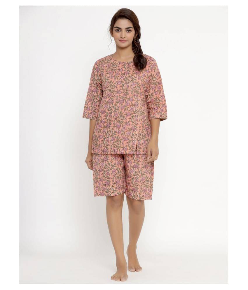     			miravan Cotton Nightsuit Sets - Orange