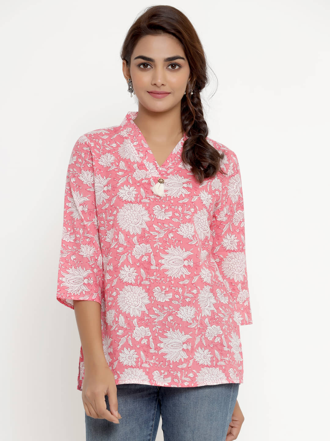 miravan Women's Cotton Regular Top ( Pink )
