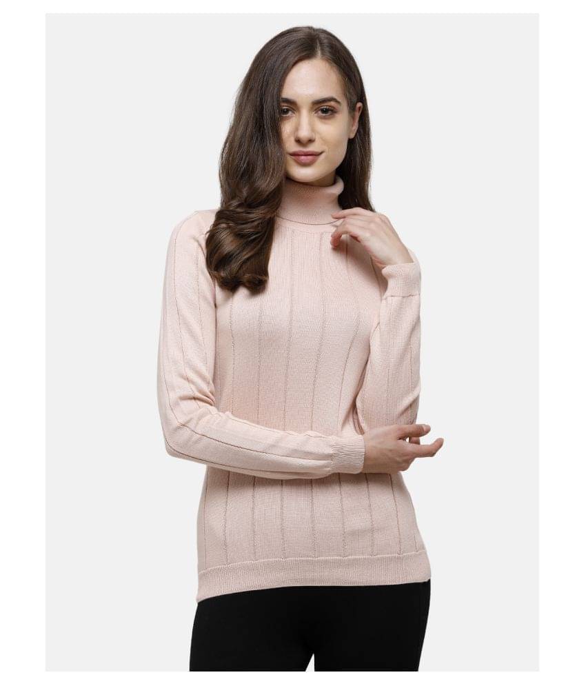 98 Degree North Women Cotton High Neck Pullover ( Pink )     			98 Degree North Women Cotton High Neck Pullover ( Pink )