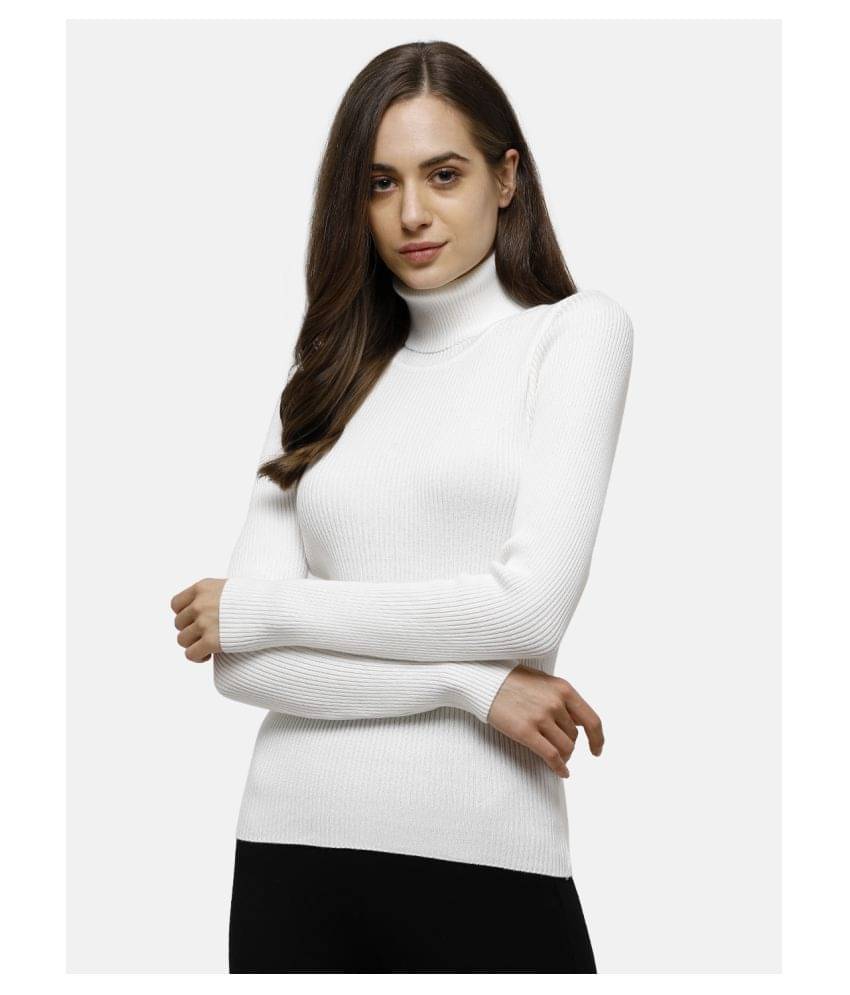 98 Degree North Women Cotton High Neck Pullover ( White ) 98 Degree North Women Cotton High Neck Pullover ( White )