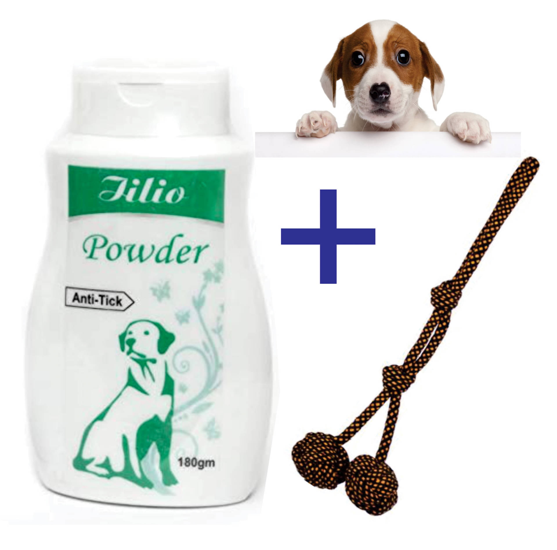 Anti-Tick Dog Powder (200gms) With Rope Two Knot Two Punch Toys Anti-Tick Dog Powder (200gms) With Rope Two Knot Two Punch Toys