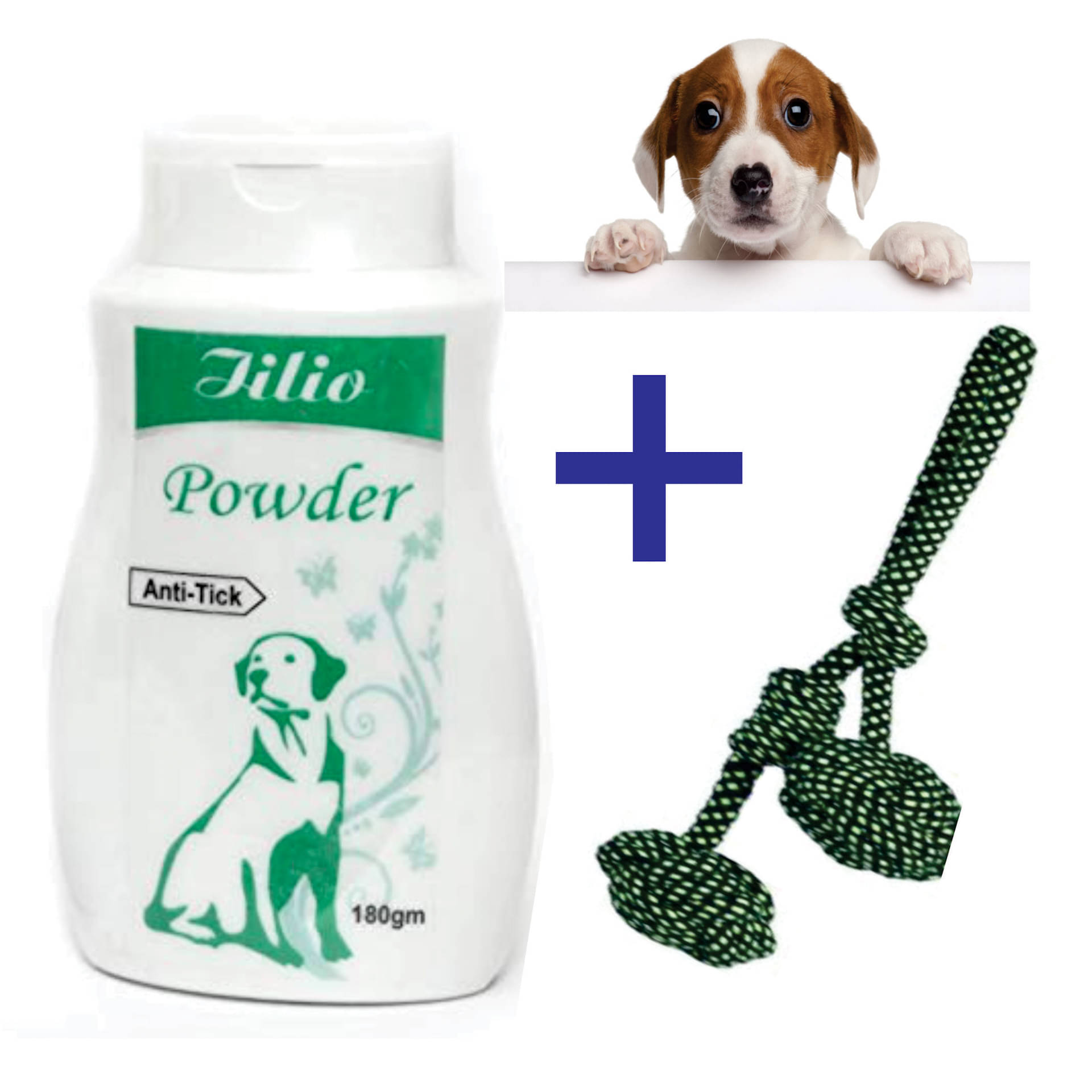     			Anti-Tick Dog Powder (200gms)  With Rope Two Bro Toys