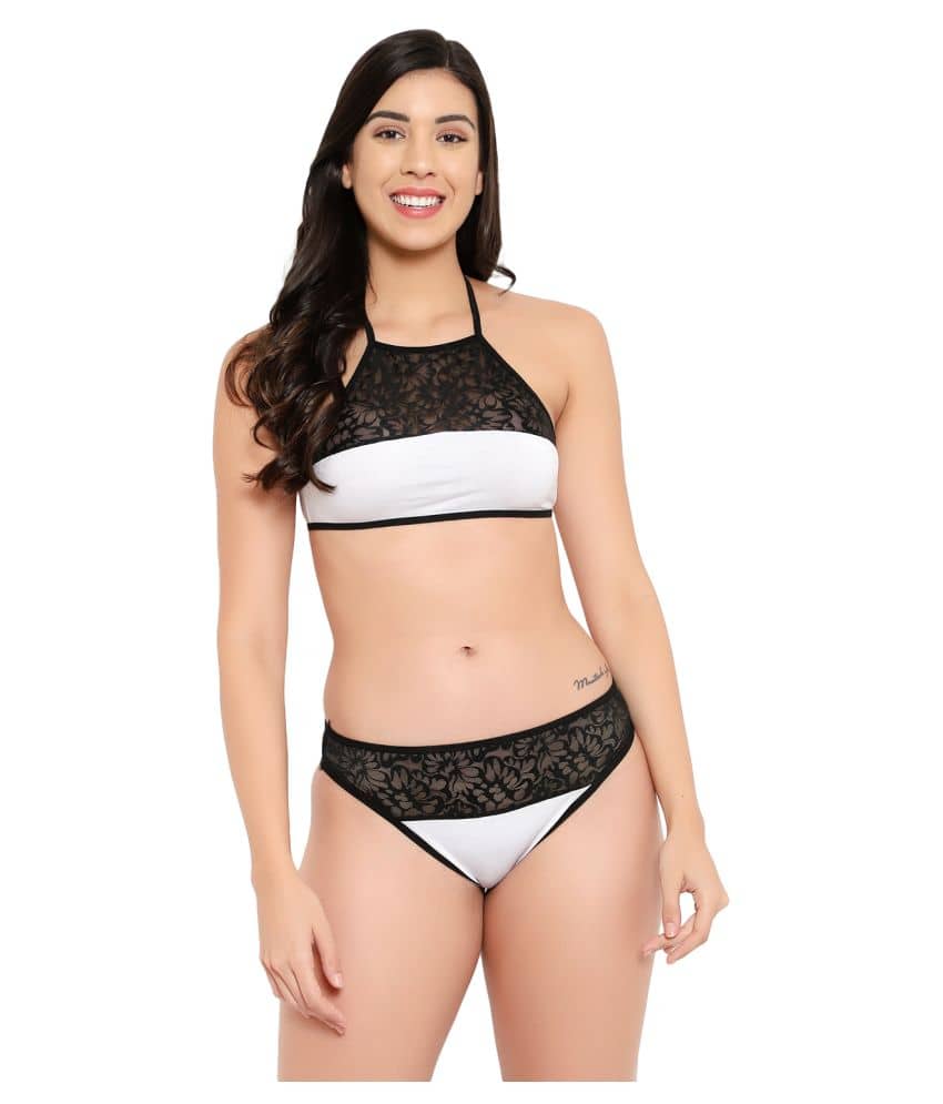 KYODO Polyester Women's Bra & Panty Set ( Multi Color )