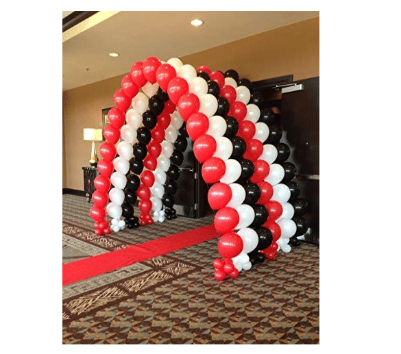     			BloomsTriple coloured Metallic Balloons ( Red, Black & White) Combo Pack of 50