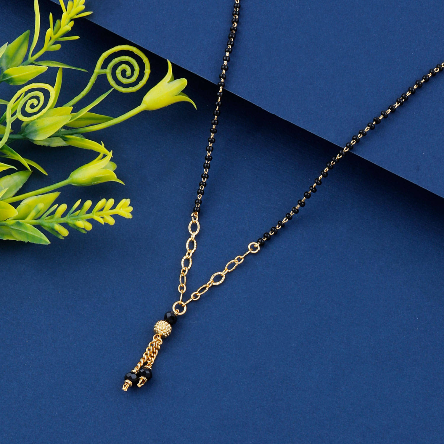 Paola Gold Plated Chain Pandent Designer Mangalsutra For Women Paola Gold Plated Chain Pandent Designer Mangalsutra For Women