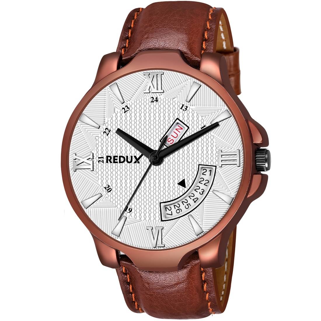     			Redux - Brown Leather Analog Men's Watch