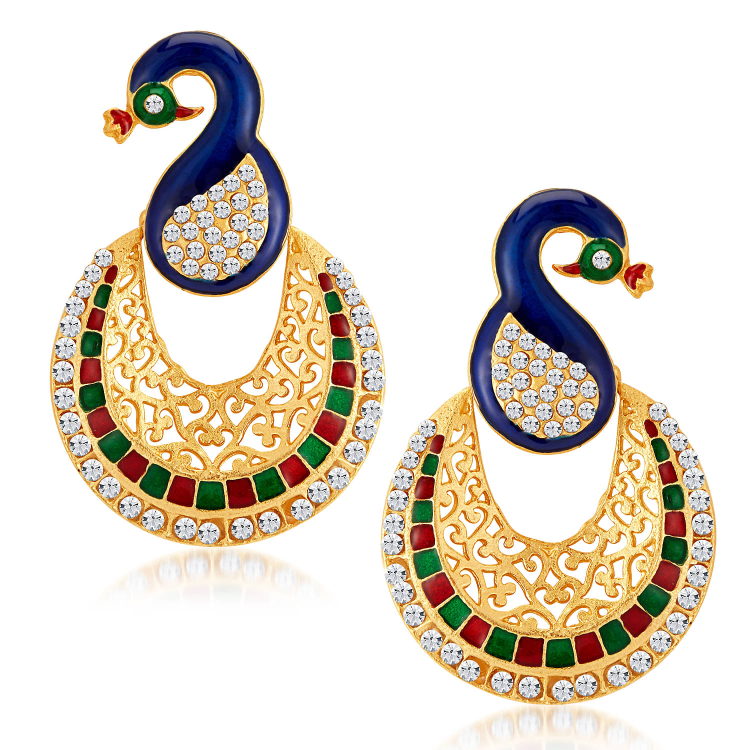    			Sukkhi - Golden Chandelier Earrings ( Pack of 1 )