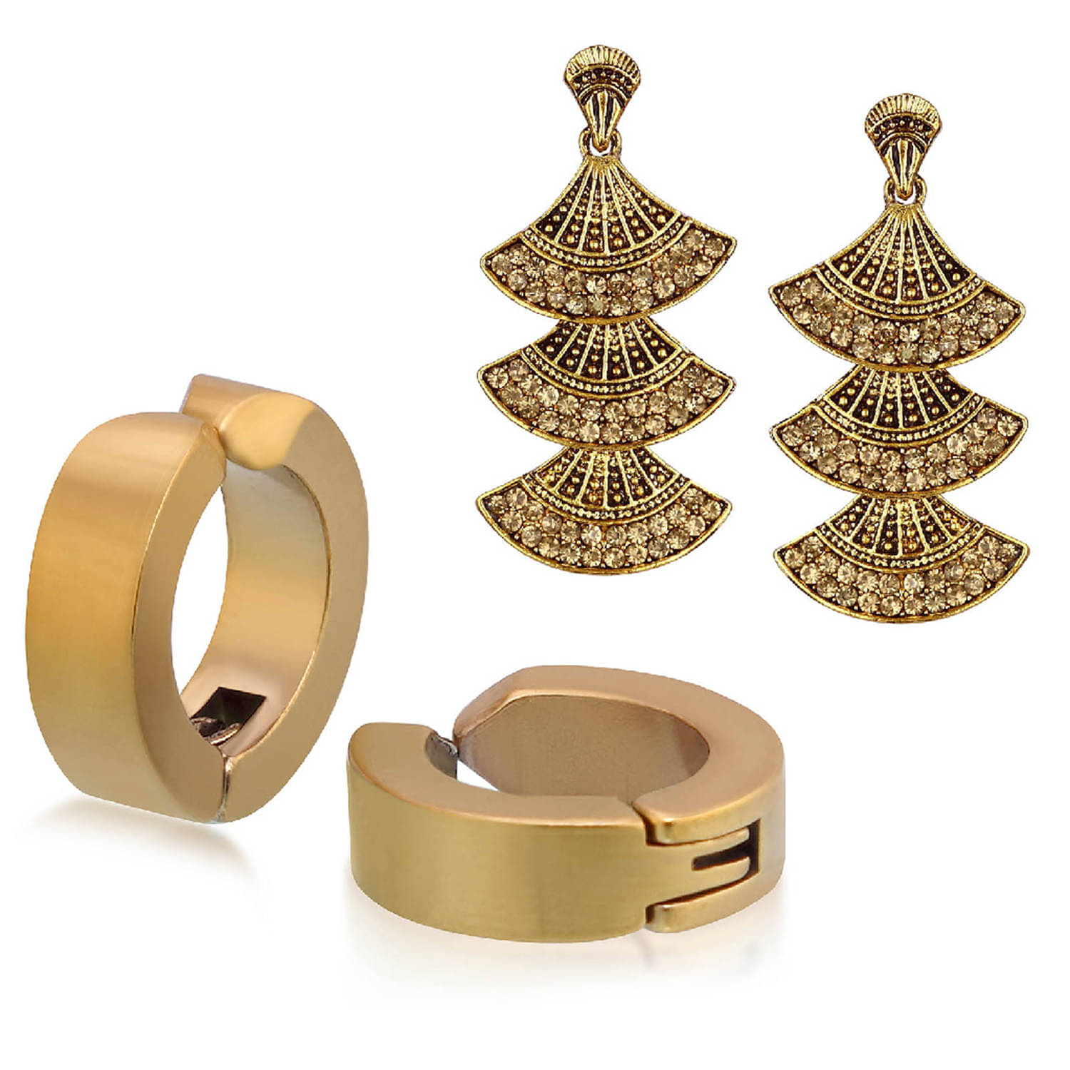     			Sukkhi Splendid LCT Gold Plated Earring Combo for Women
