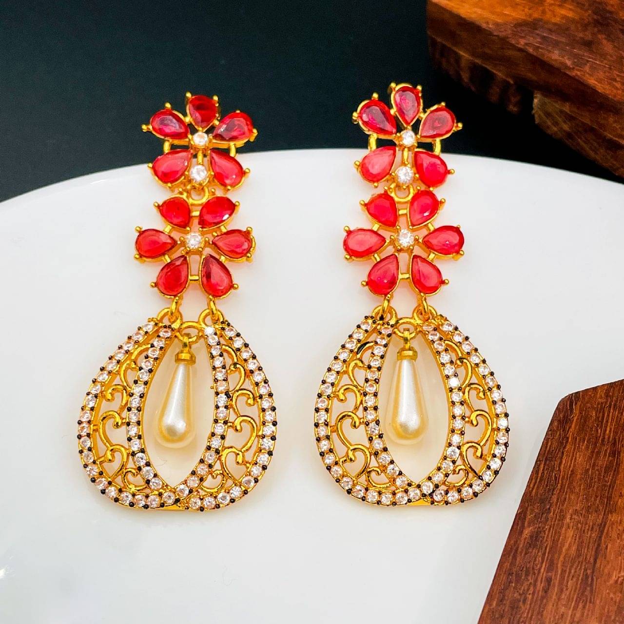     			The Jewelbox Multicolour Designer Earring