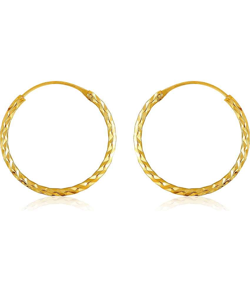 Vighnaharta Shimmering Bejeweled Alloy Gold Bali Earring for Women and Girls VFJ1369ERG - Earrings | Buy online on ZillyBuy