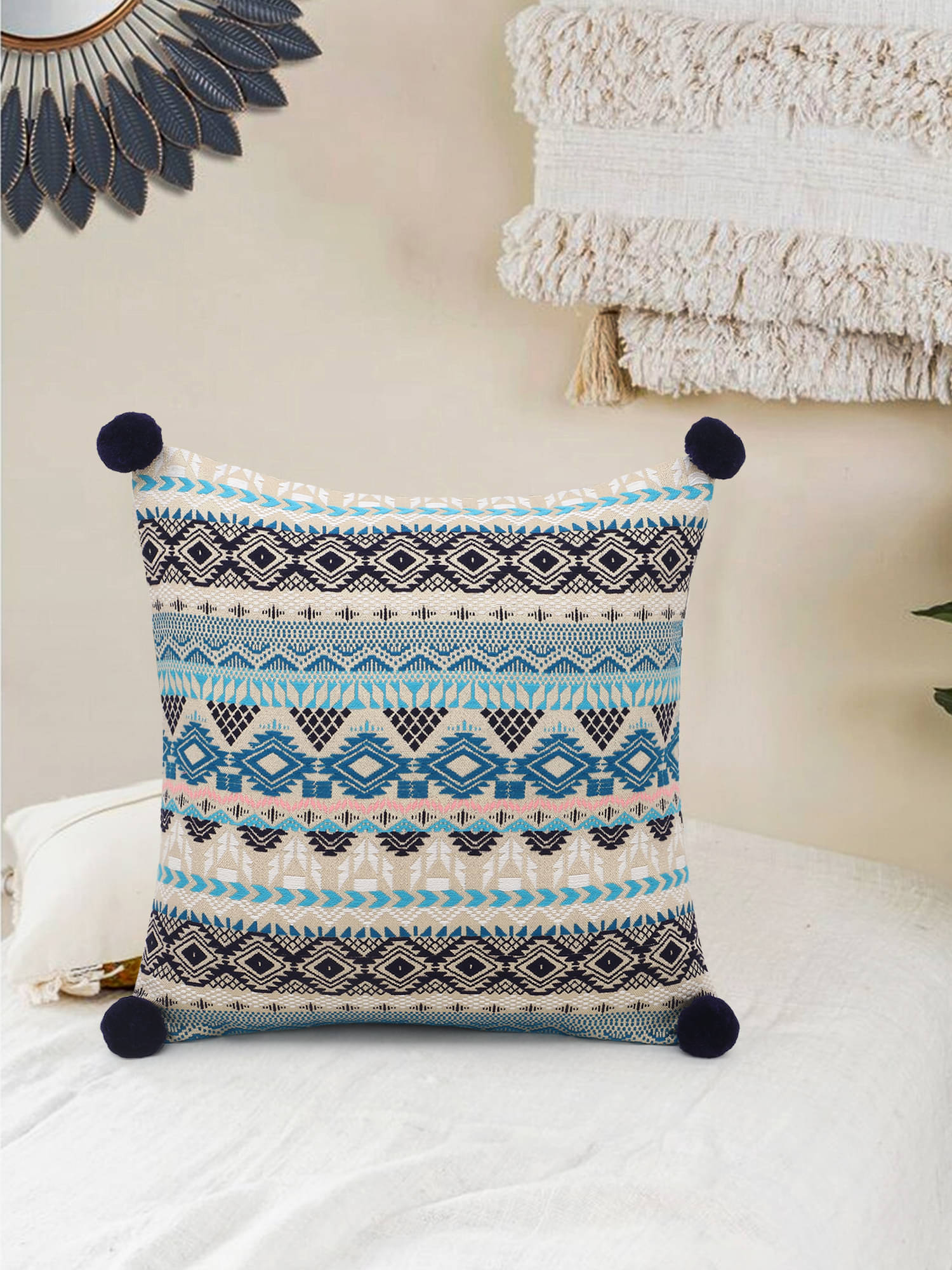     			mezposh Single Silk Cushion Covers 40X40 cm (16X16)