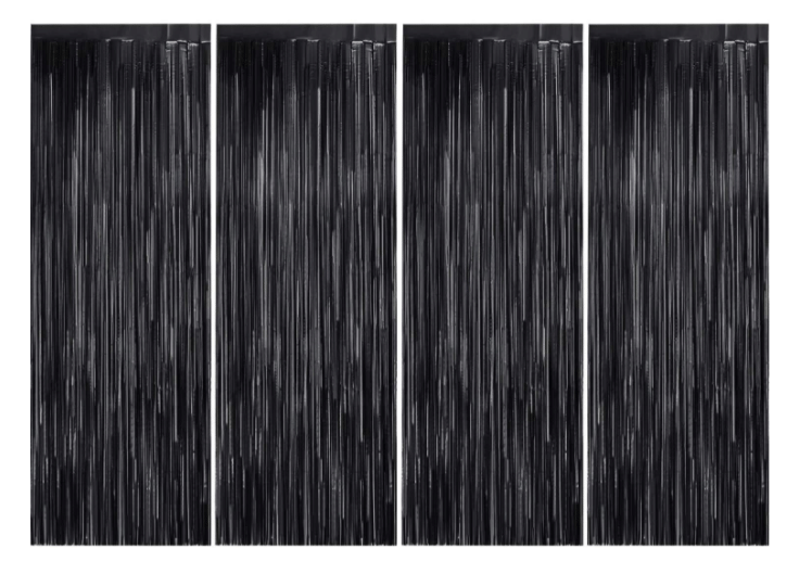     			Blooms Mall pack of 4 Fringe Black curtain