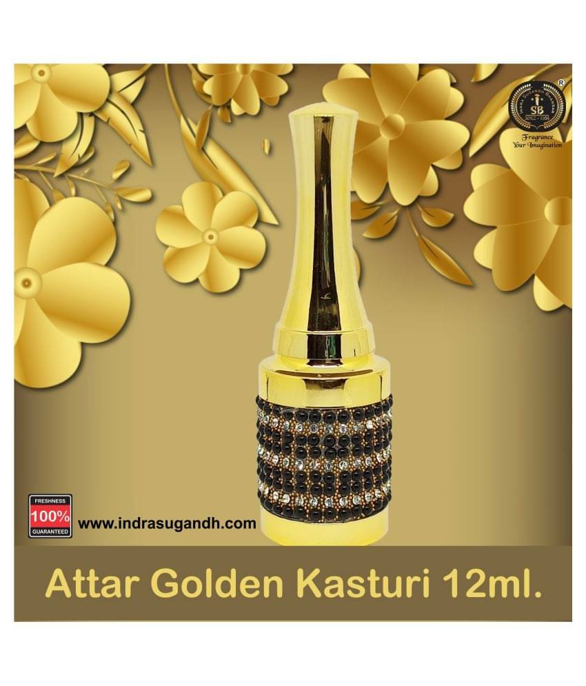     			INDRA SUGANDH BHANDAR - Ruhani Musk Golden Kasturi Dana Attar For Men & Women 12ml Pack Of 1