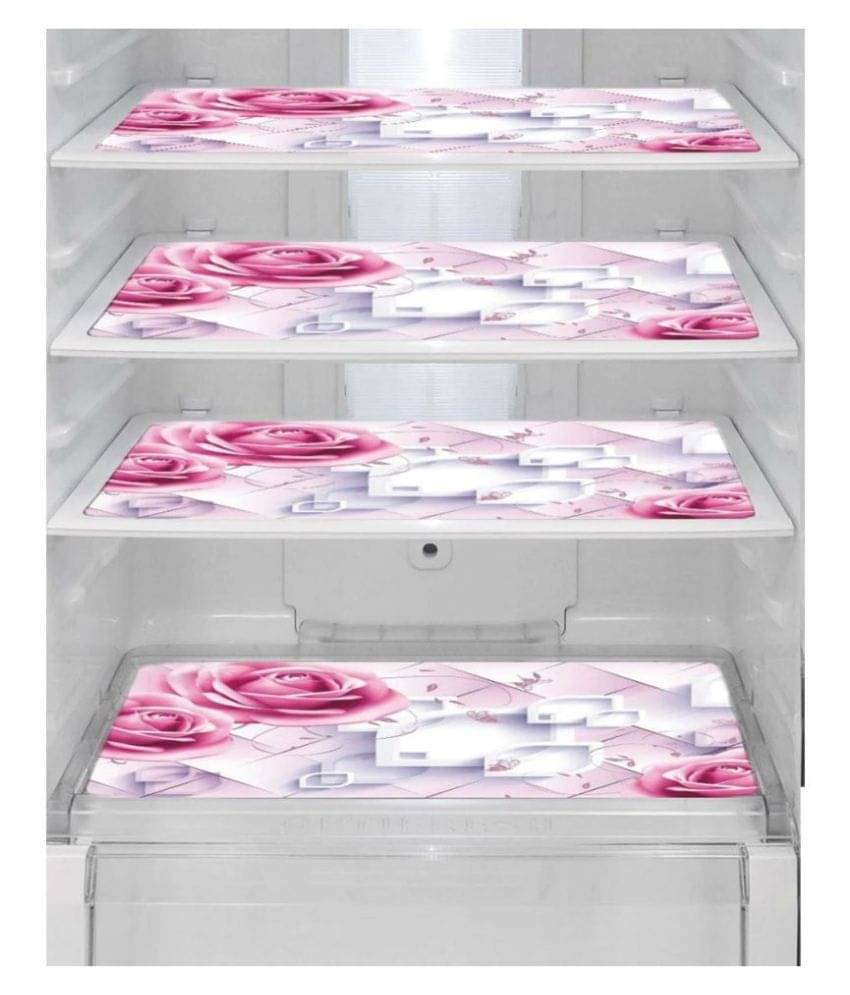 Revexo Set of 4 PVC Multi Fridge Mats Revexo Set of 4 PVC Multi Fridge Mats