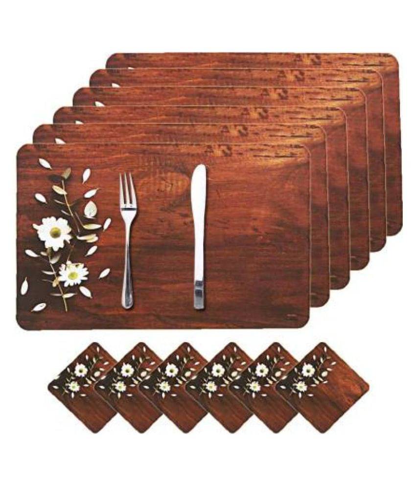 Revexo Set of 6 PVC Table Mats & Coasters Revexo Set of 6 PVC Table Mats & Coasters