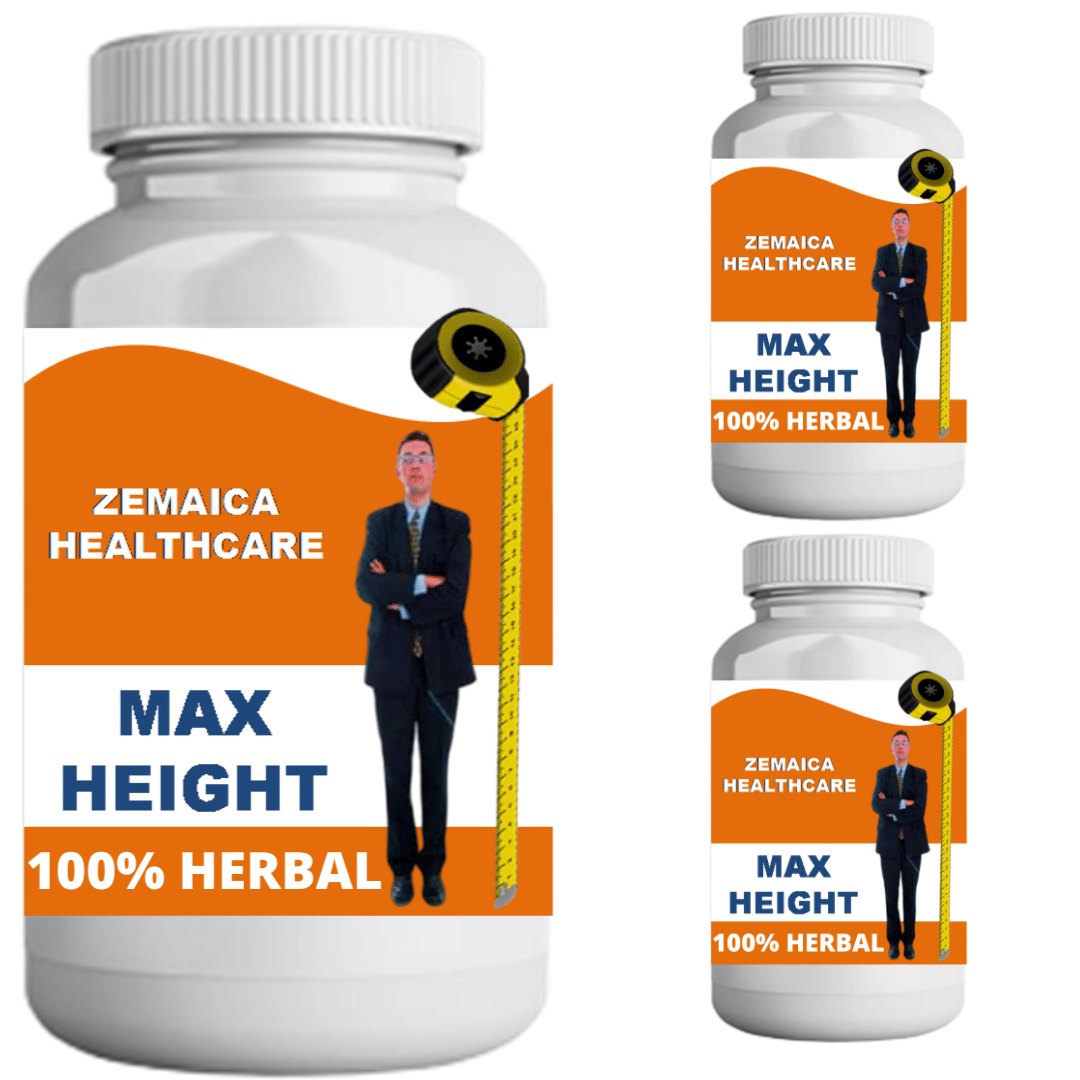 Zemaica Healthcare max height  banana flavor 0.3 kg Powder Pack of 3