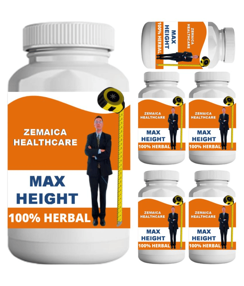 Zemaica Healthcare max height orange flavor 0.6 kg Powder Pack of 6