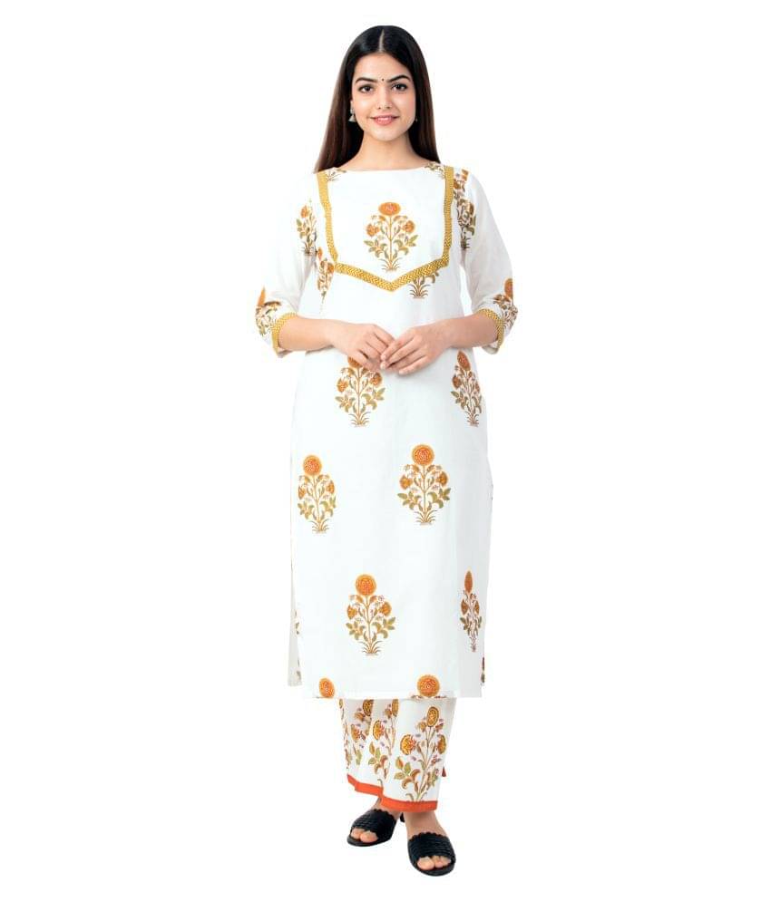 miravan Cotton Kurti With Palazzo - Stitched Suit Single miravan Cotton Kurti With Palazzo - Stitched Suit Single