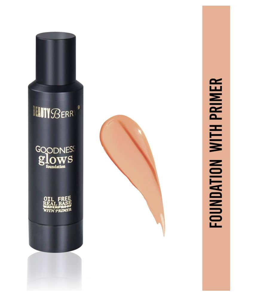 Beauty Berry Goodness Glows Cream Foundation Real Base Water Proof Primer Medium 50g (Shade - 01)