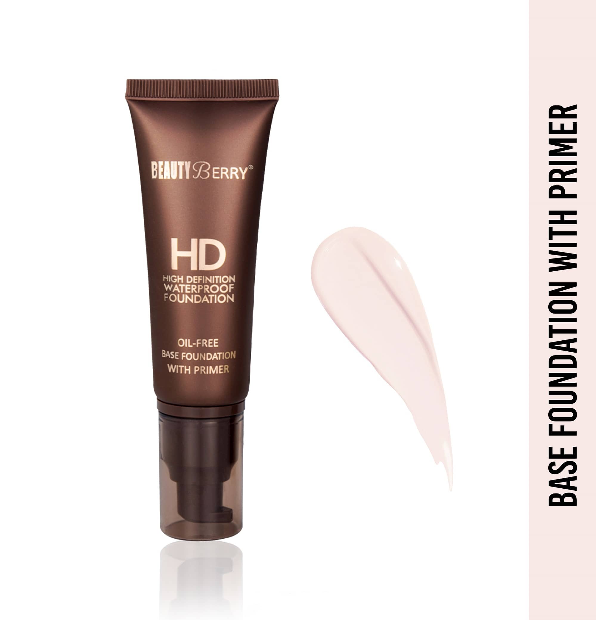 Beauty Berry High Defination Waterproof Foundation Oil Free Base with Primer Ivory (Shade - 01)