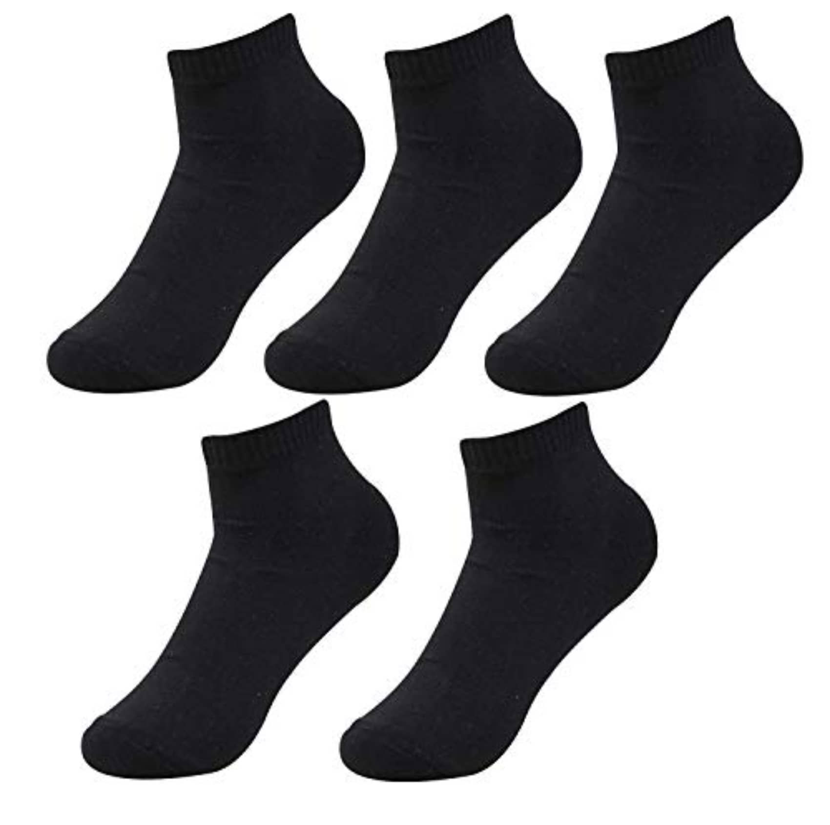 Creature Black Casual Ankle Length Socks Pack of 5