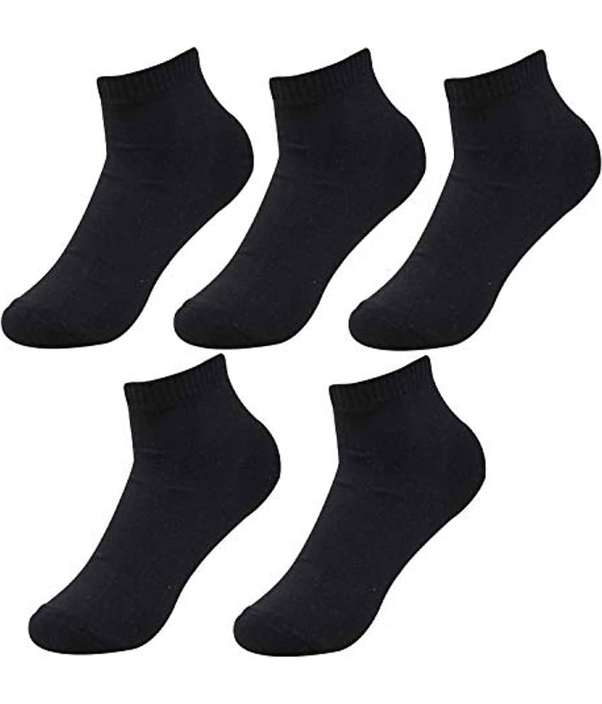Creature Black Casual Ankle Length Socks Pack of 5
