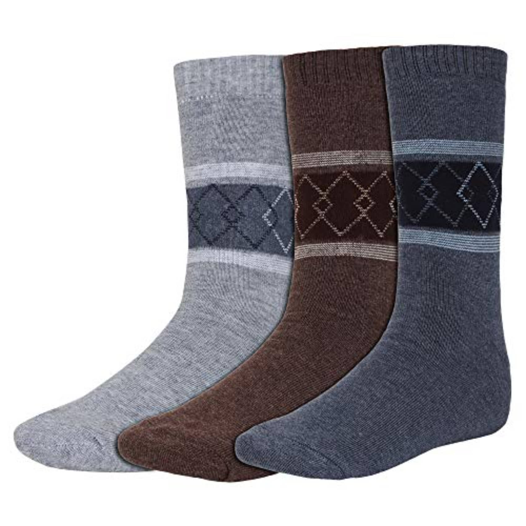 Creature - Woollen Men's Printed Multicolor Mid Length Socks ( Pack of 3 ) - Socks | Buy online on ZillyBuy