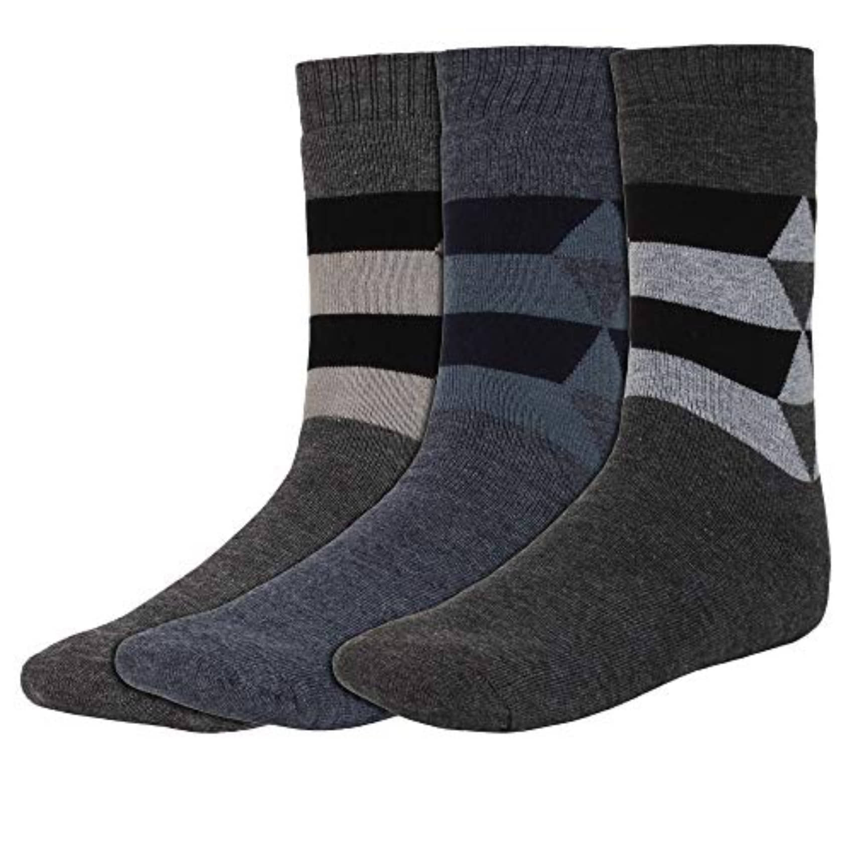 Creature - Woollen Men's Colorblock Multicolor Mid Length Socks ( Pack of 3 ) - Socks | Buy online on ZillyBuy