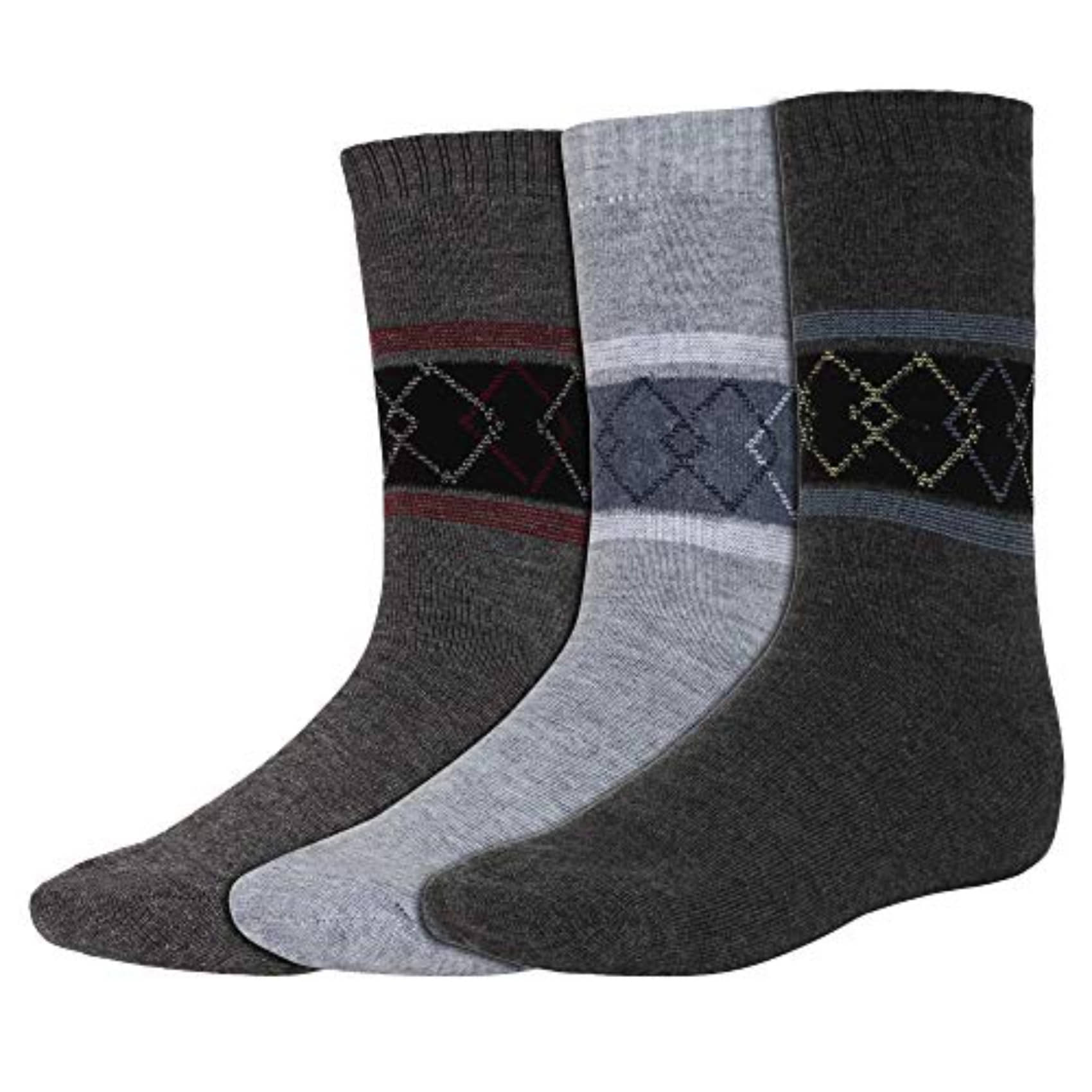 Creature - Woollen Men's Printed Multicolor Mid Length Socks ( Pack of 3 ) - Socks | Buy online on ZillyBuy