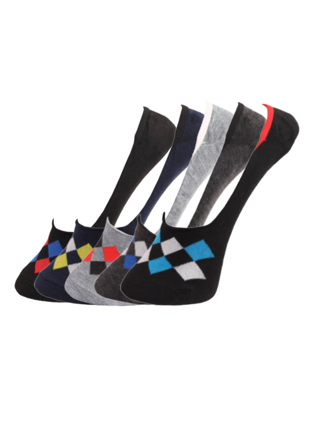 Dollar Multi Sports No Show Socks Pack of 5     			Dollar Multi Sports No Show Socks Pack of 5