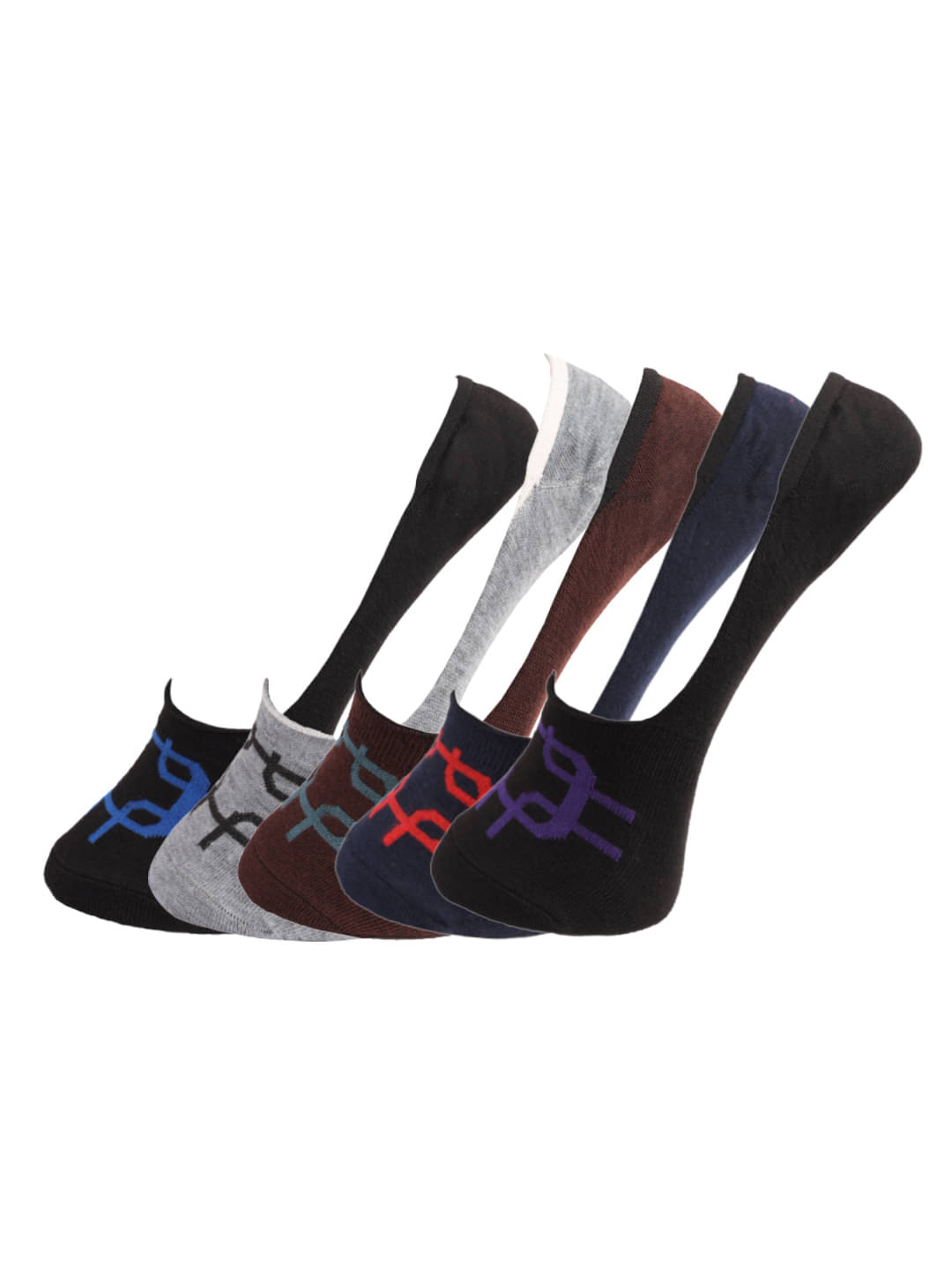 Dollar Multi Sports No Show Socks Pack of 5     			Dollar Multi Sports No Show Socks Pack of 5