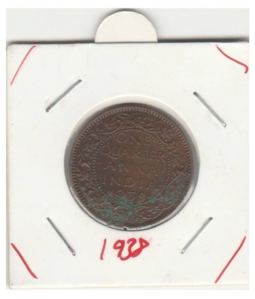 NUMISMATICALLY  RARE AND HIGHLY COLLECTIBLE COPPER ONE QUARTER ANNA -GEORGE VITH KING EMPERROR , YEAR-1938, FINE CONDITION HIGHLY COLLECTIBLE  ,PLEASE CHECK PICTURE CAREFULLY AND  THEN ORDER. DONT PLACE FAKE  ORDER.     			NUMISMATICALLY  RARE AND HIGHLY COLLECTIBLE COPPER ONE QUARTER ANNA -GEORGE VITH KING EMPERROR , YEAR-1938, FINE CONDITION HIGHLY COLLECTIBLE  ,PLEASE CHECK PICTURE CAREFULLY AND  THEN ORDER. DONT PLACE FAKE  ORDER.