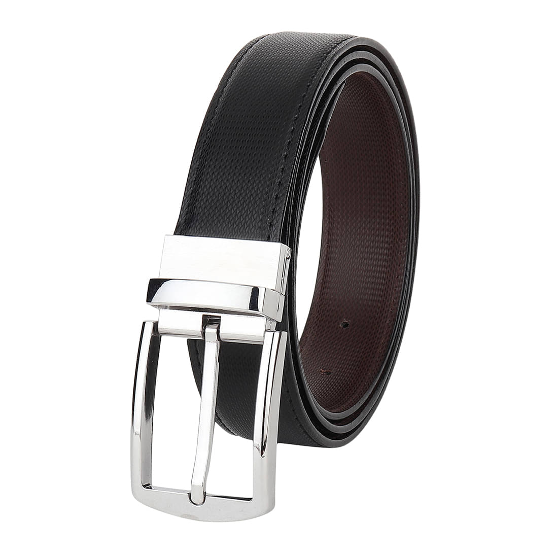     			SUNSHOPPING Black PU Formal Belt