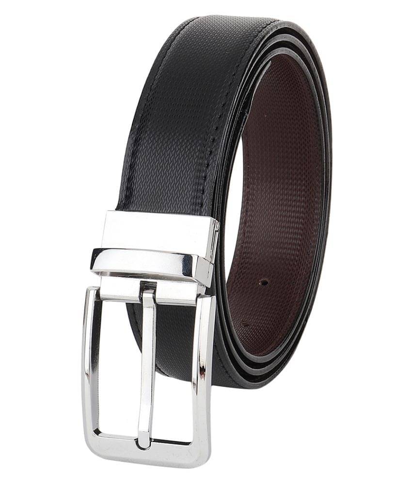     			SUNSHOPPING Black PU Formal Belt