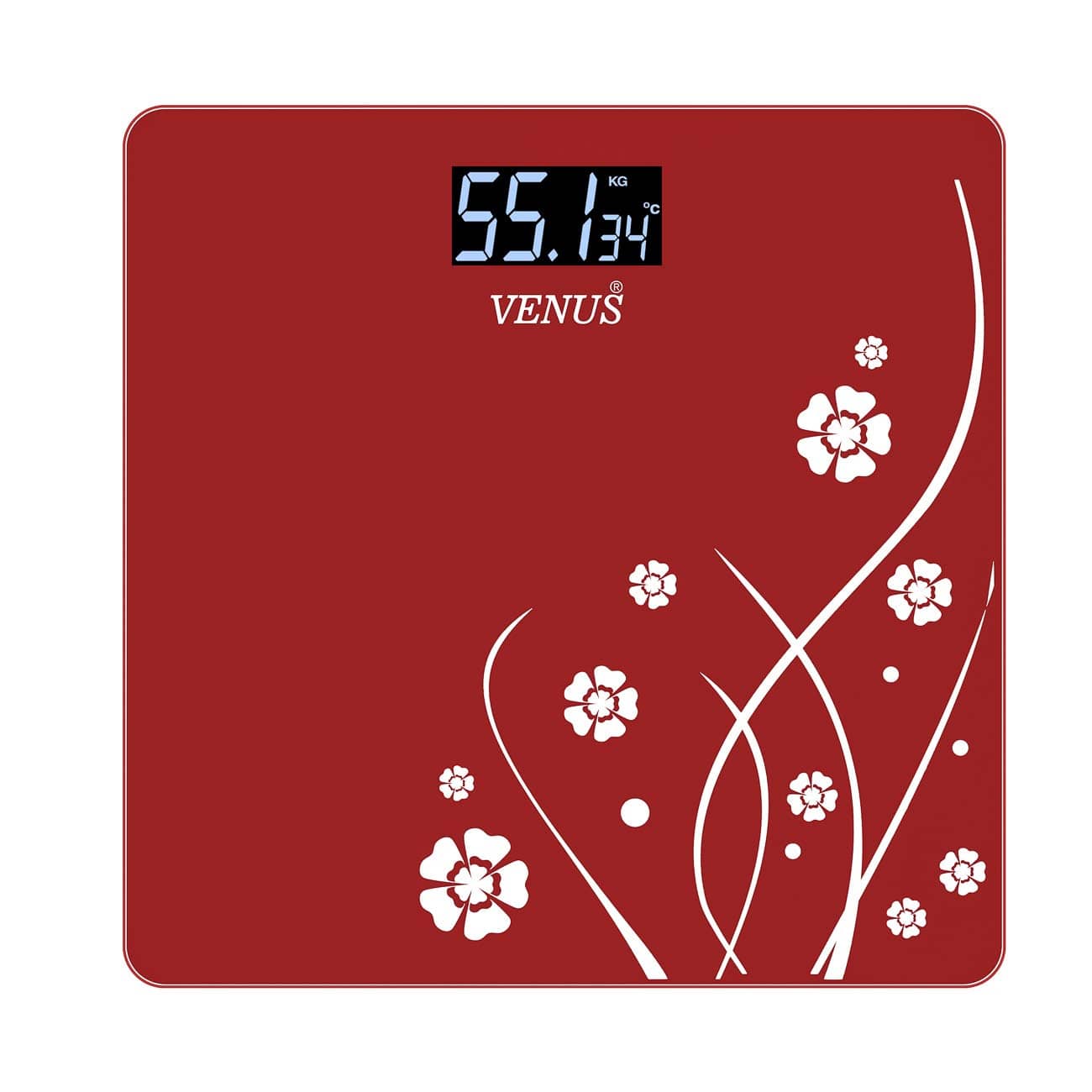 Venus Electronic Digital LCD Body Weighing Scales EPS-2001 Red