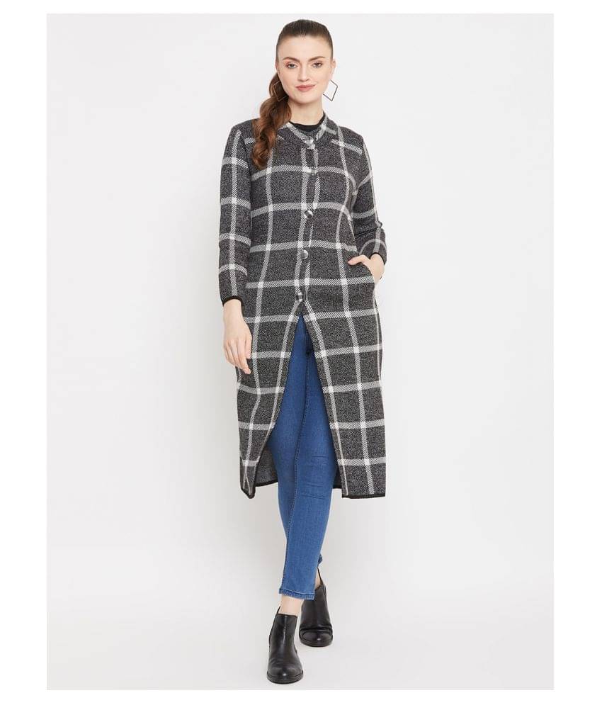 zigo Woollen Black Buttoned Cardigans - Single zigo Woollen Black Buttoned Cardigans - Single