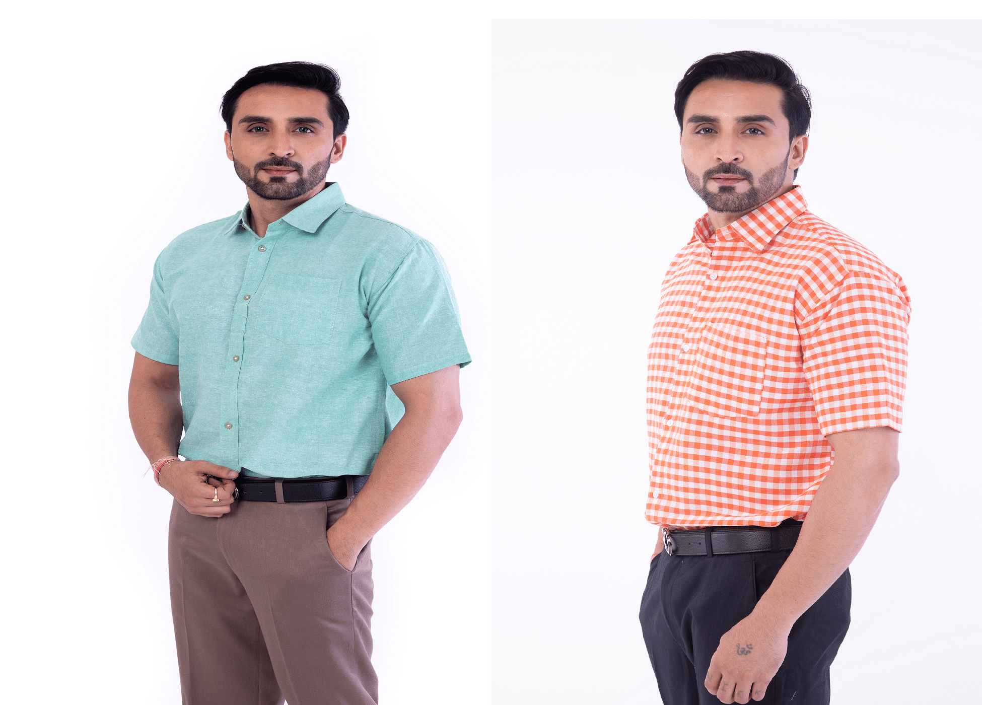 DESHBANDHU DBK Multicolor Cotton Regular Fit Half Sleeves Men's Casual Shirt ( Pack of 2 )