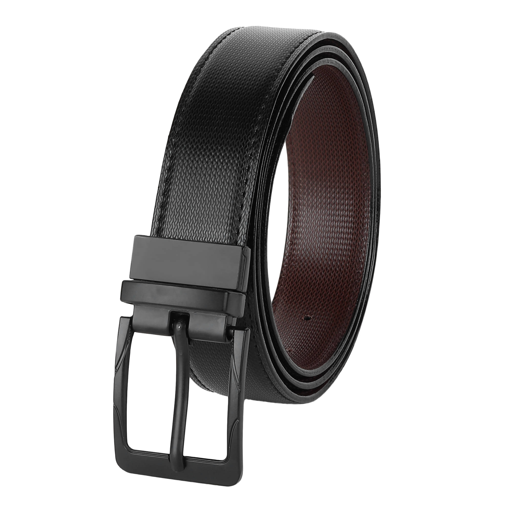 SUNSHOPPING Black PU Casual Belt SUNSHOPPING Black PU Casual Belt