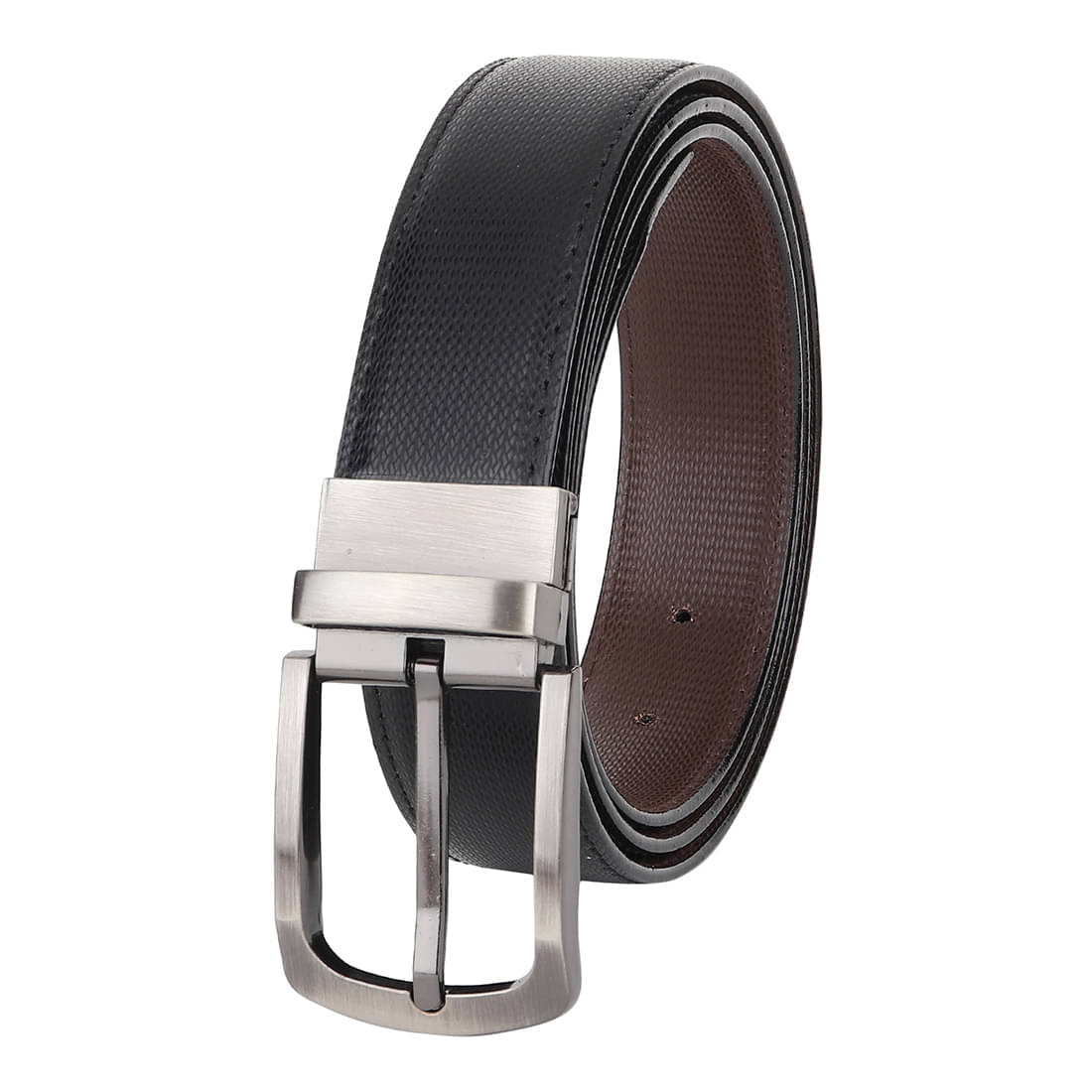     			SUNSHOPPING Black PU Formal Belt