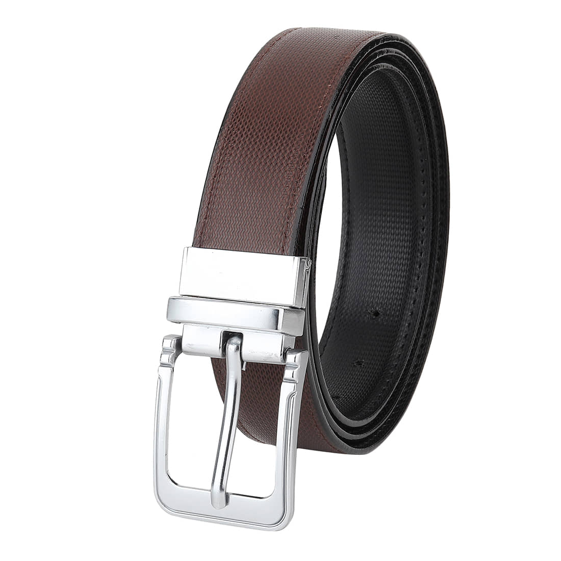 SUNSHOPPING Brown PU Casual Belt