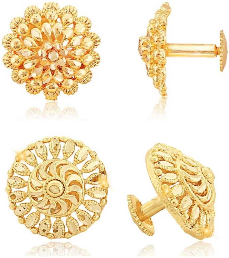 Vighnaharta Traditional South Culture Alloy Gold Plated Stud Earring Combo set - Earrings | Buy online on ZillyBuy